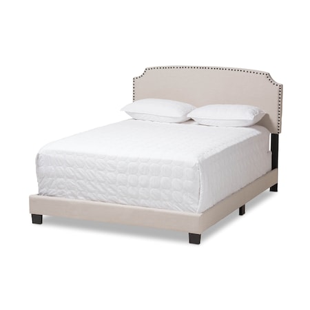Baxton Studio Odette Modern Light Beige Upholstered King Size Bed 146-8247